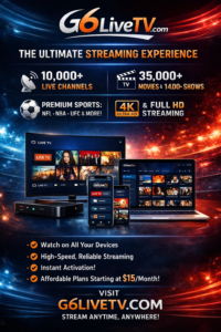 G6 Premium Live TV » On-Demand Entertainment Platform – live TV viewing setup
